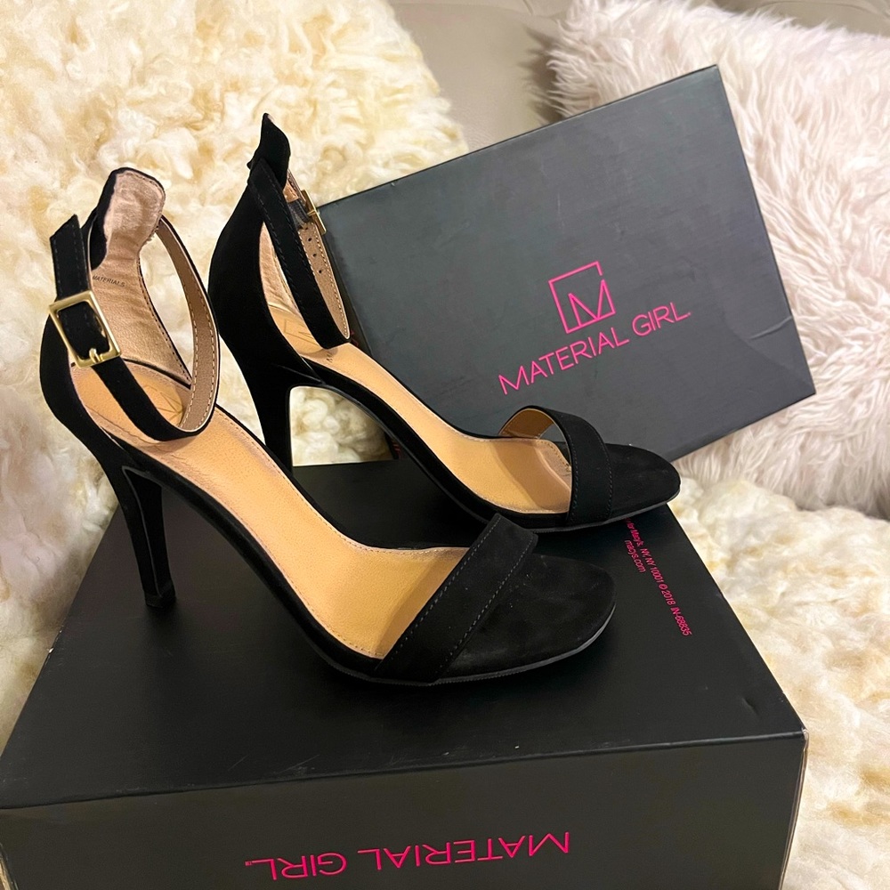 Suede high heel sandals